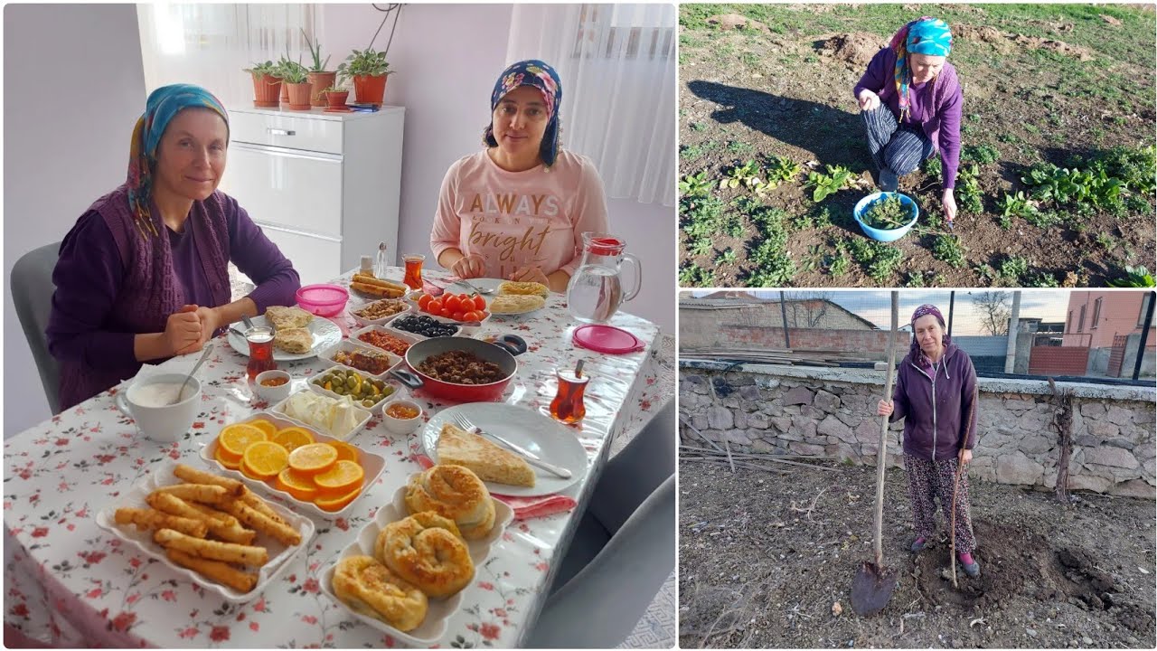 NAZAN KOMŞUMDA KAHVALTIDAYIZ🥰EŞİM OLMAYINCA, İŞ BAŞA DÜŞTÜ❗️DOĞADA YETİŞEN YENİLEBİLİR OTLAR✅