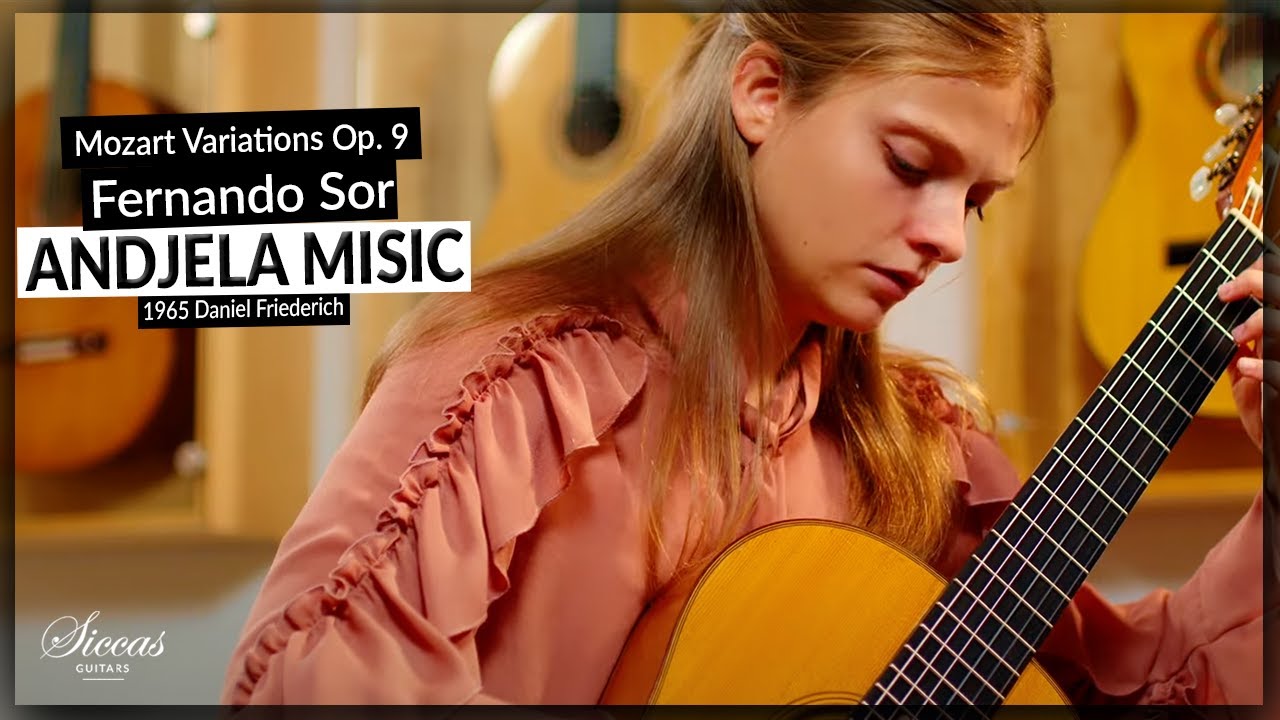 Andjela Misic plays Mozart Variations Op. 9 by Fernando Sor on a 1965 Daniel Friederich