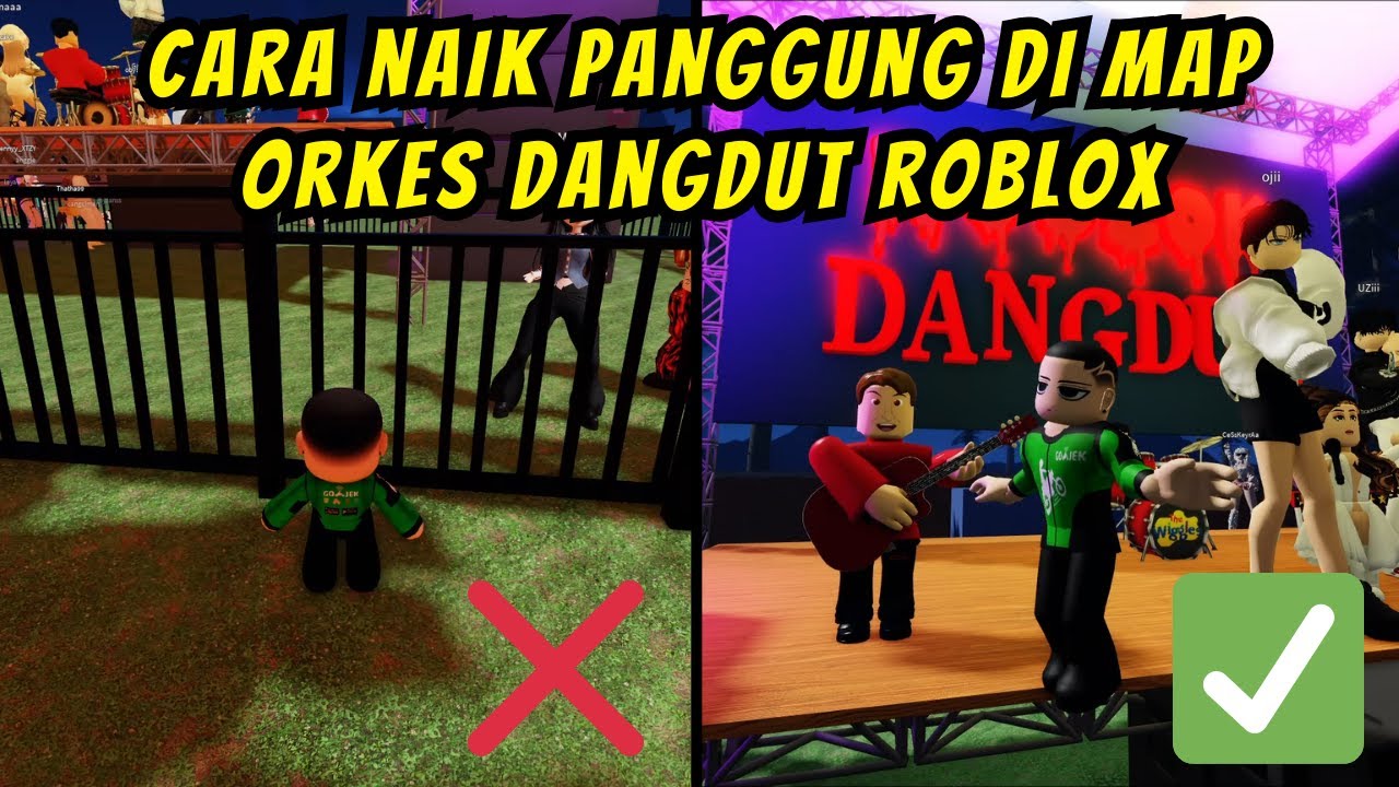 CARA NAIK DI PANGGUNG ORKES DANGDUT MAP ROBLOX