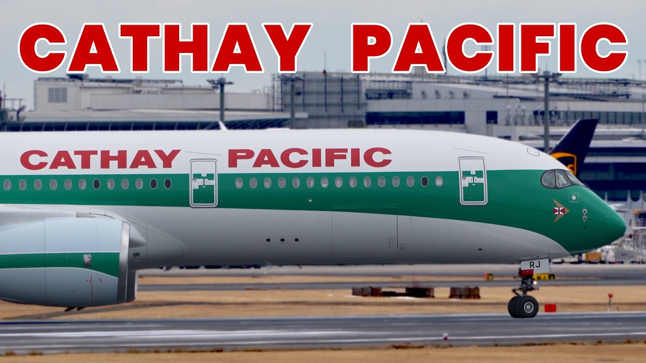 Cathay Pacific 80th Anniversary Retro Livery Airbus A350-900 B-LRJ Takeoff from Narita 16R | 成田空港