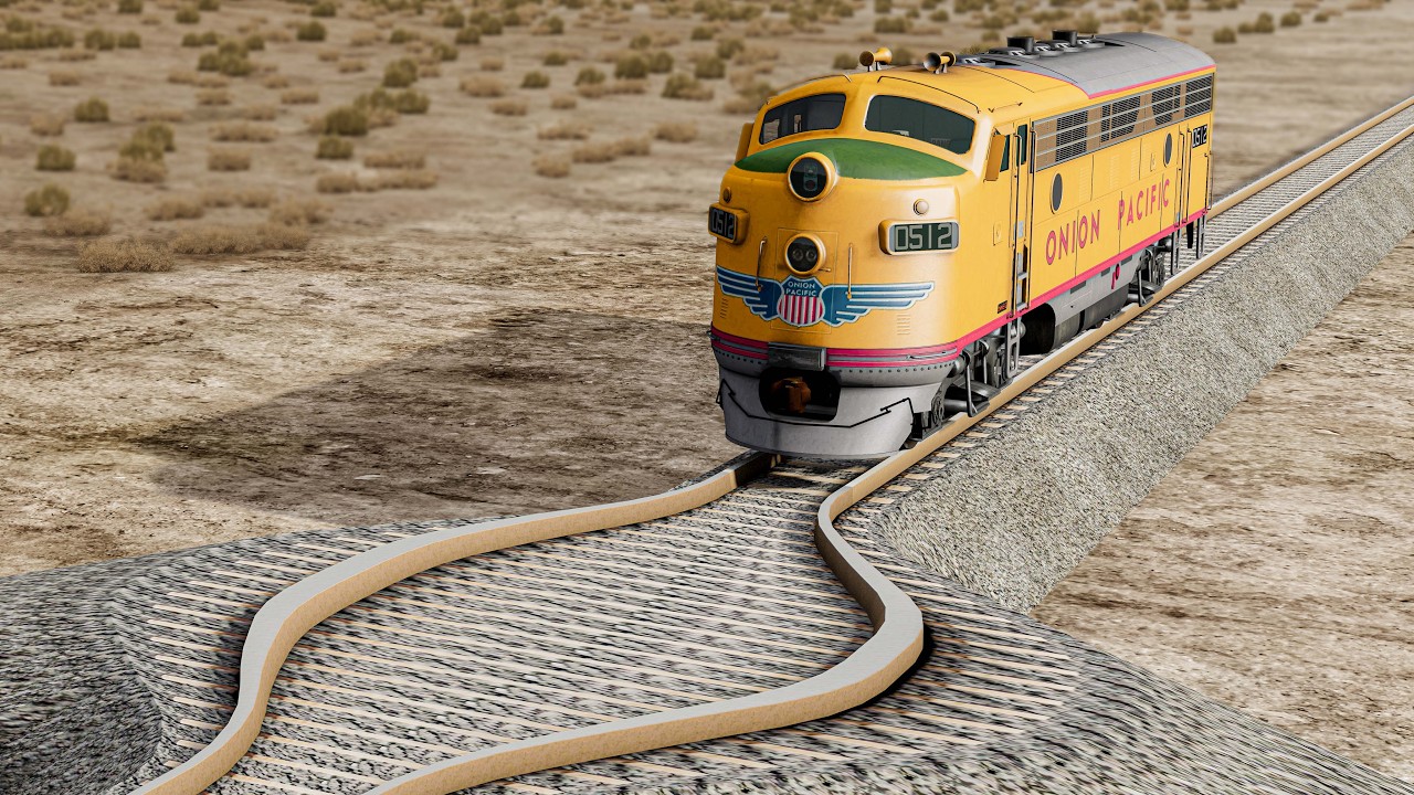 Trains vs Impossible Crossing Tracks | Cars vs Trains - BeamNG.Drive Flatbed Crashes
