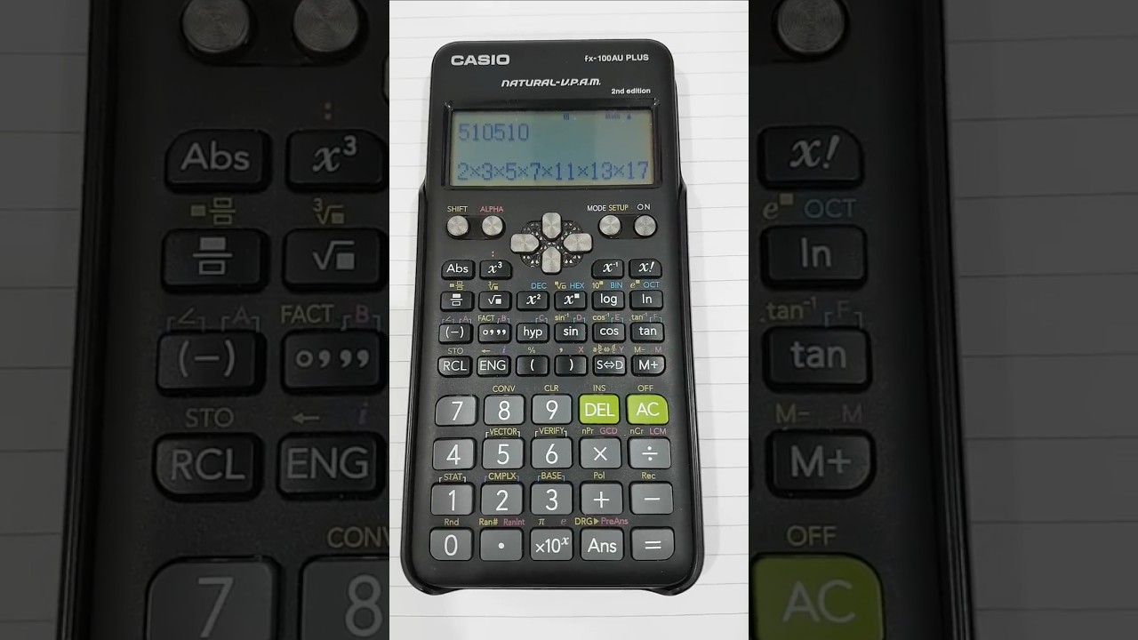 How to express number as product of prime factors using FACT function on Casio fx-100AU calculator