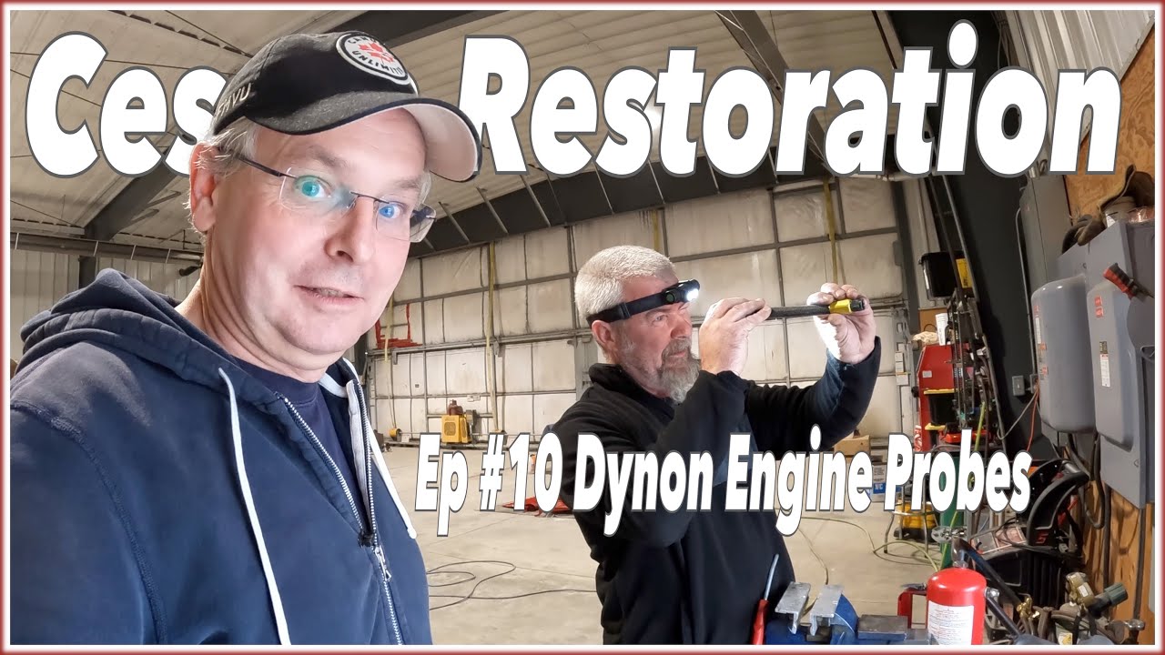 Установка зонда двигателя Dynon в ангаре Глена, эпизод №10