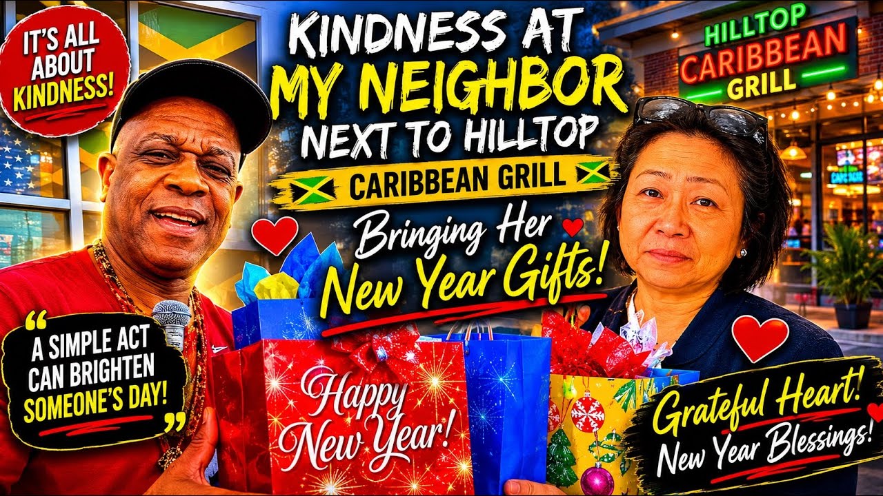 Проявление доброты у моей соседки рядом с рестораном Hilltop Caribbean Grill: она принесла ей нов...