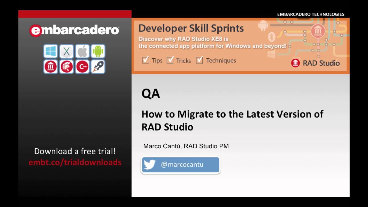 How to Migrate to the latest version of RAD Studio XE8 - Marco Cantu
