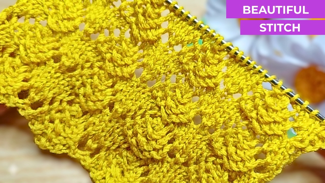 ✨ You Should Try This! Easy & Beautiful Knitting Pattern! #knittingpattern #beginnersstitch
