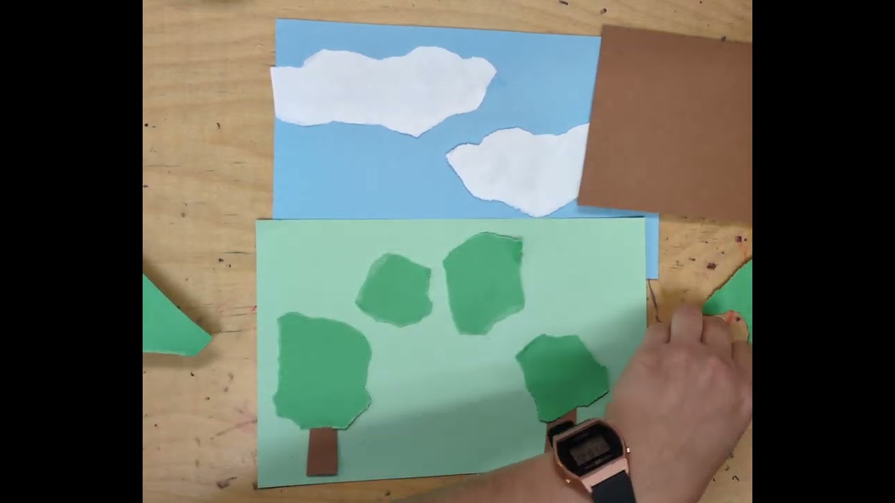 Organic shapes with torn paper: part 2