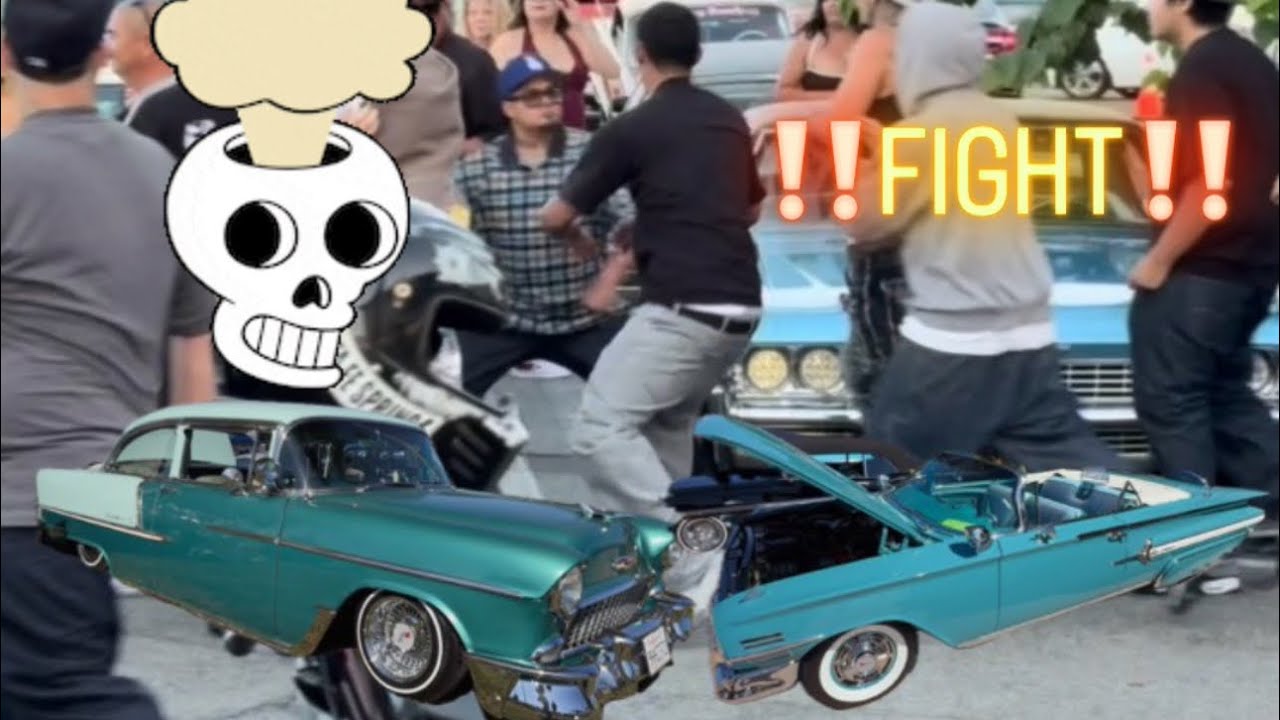 ‼️FIGHT‼️ AT LOWRIDER MEET| TOVAR PICNIC #lowrider #fight 