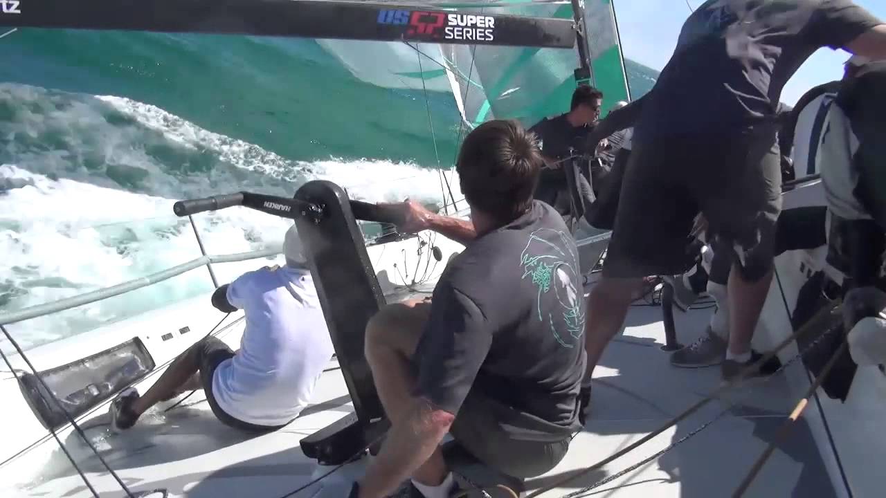 Nice onboard downwind run with unlucky ending on Vesper