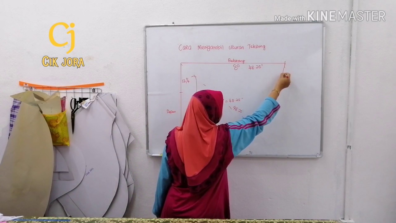 Cara melakar pola Telekung