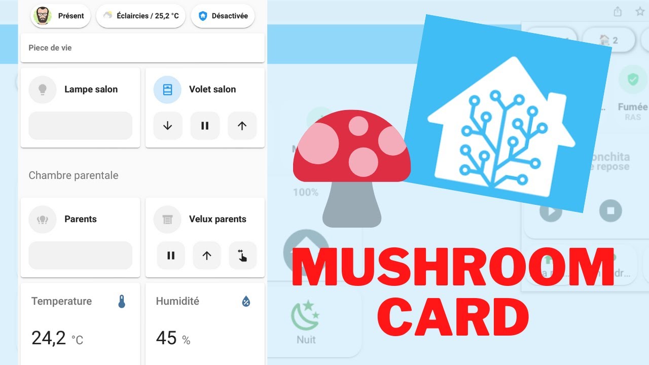 Faire un tableau de bord minimaliste sous Home Assistant grâce à la Mushroom Card