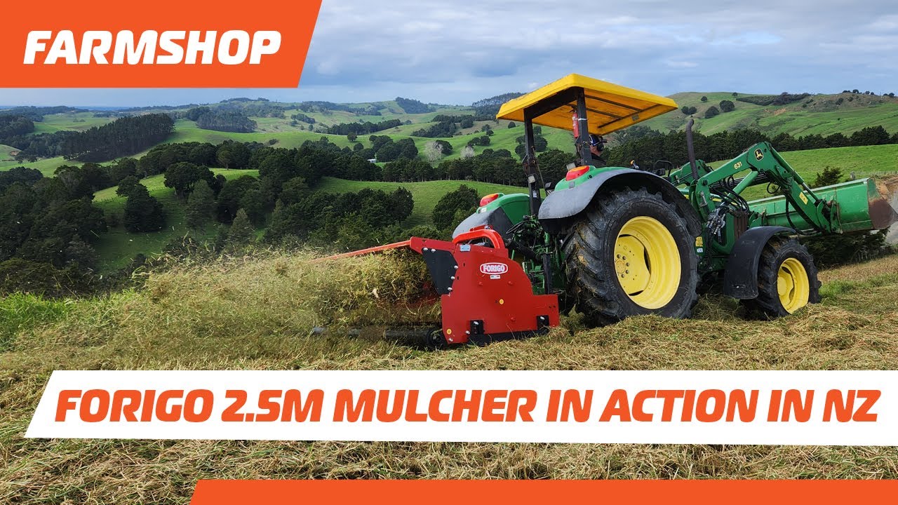 Forigo 2.5m Mulcher in action in NZ - supplied by FarmShop