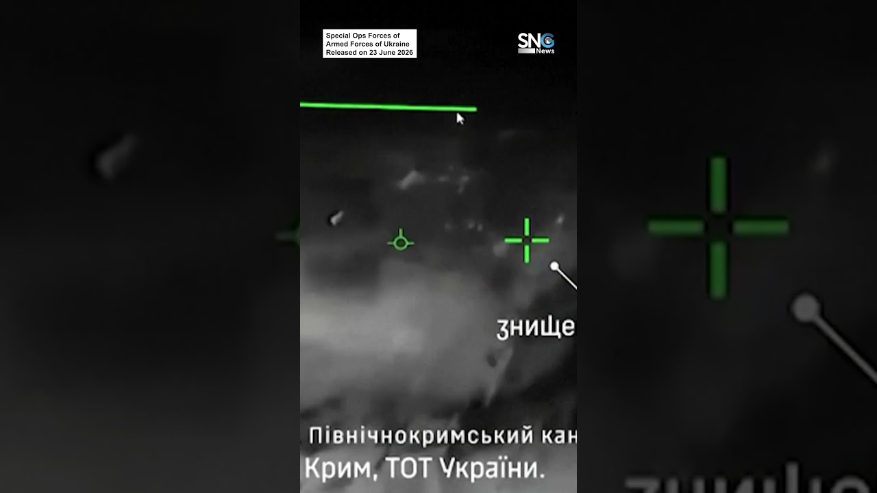 Ukraine's military destroys a railway bridge over the North Crimean canal