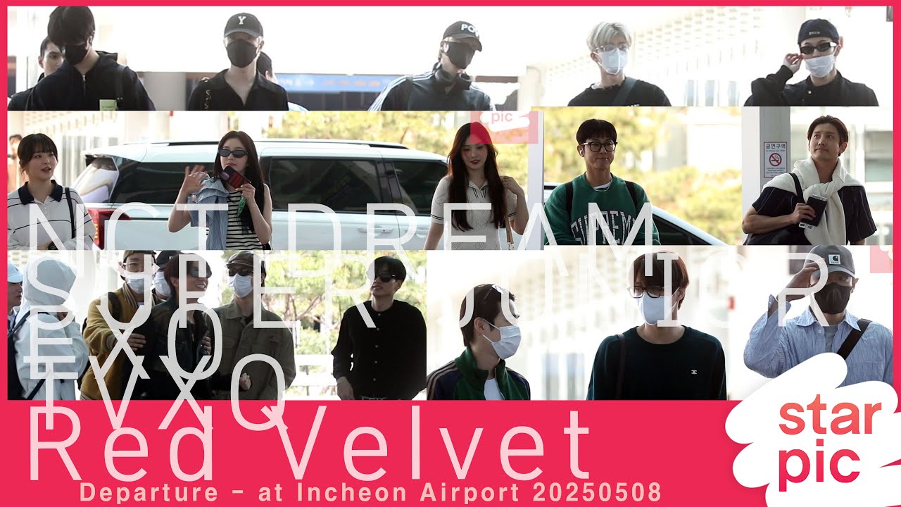 NCT DREAM, SUPER JUNIOR, EXO, TVXQ, Red Velvet Departure - at Incheon Airport 20250508