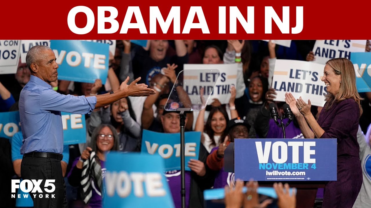 Barack Obama campaigns with Mikie Sherrill in Newark