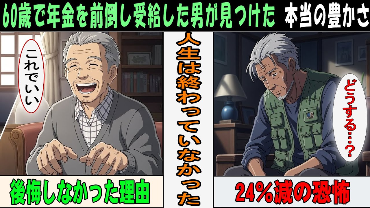 【漫画】60歳で年金を前倒し受給した男の末路…24％減でも後悔しなかった理由とは