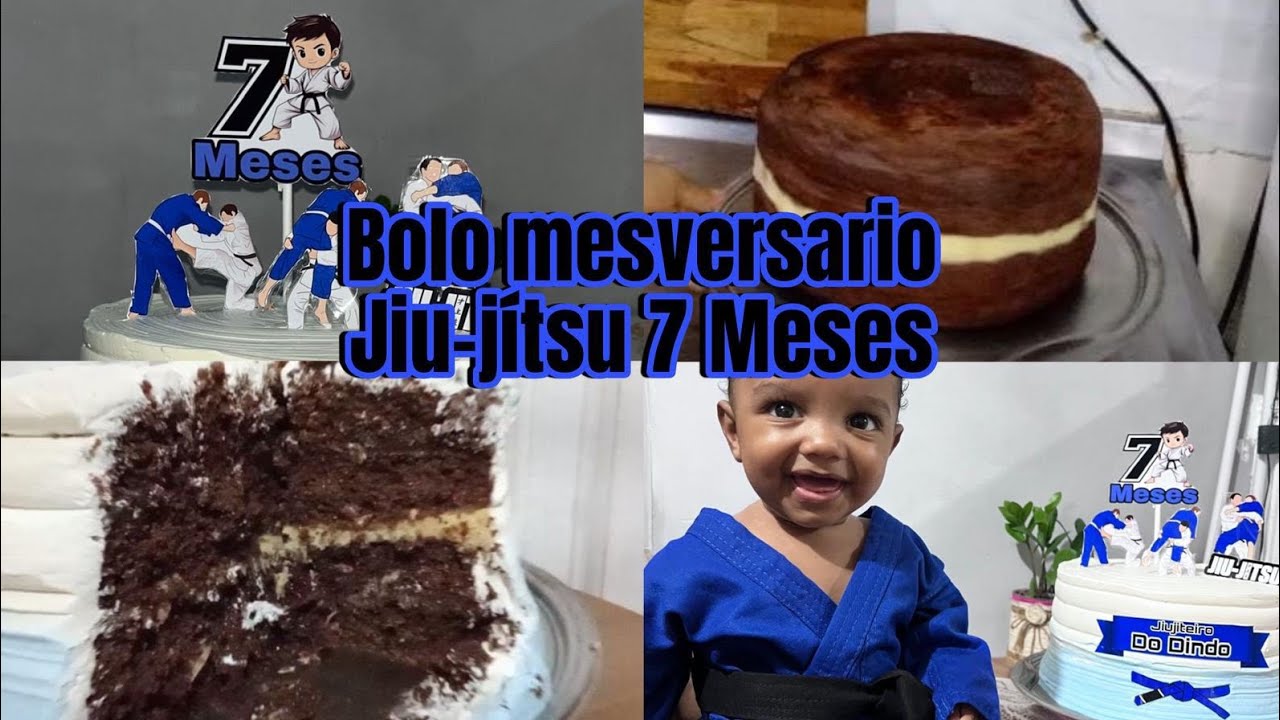 Bolo de Mesversário Tema Jiu-Jitsu 🥋 | DIY Fácil e Lindo!