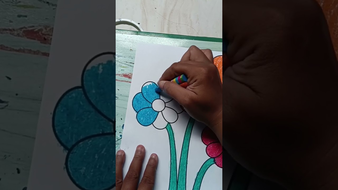 Blue crayon 