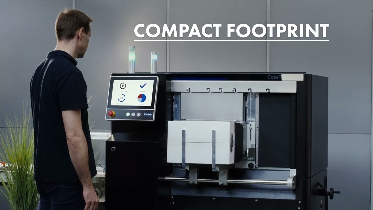 CHRIST PACKING SYSTEMS: CaseTeq 100 semi-automatic casepacker for pharmaceuticals & medical devices