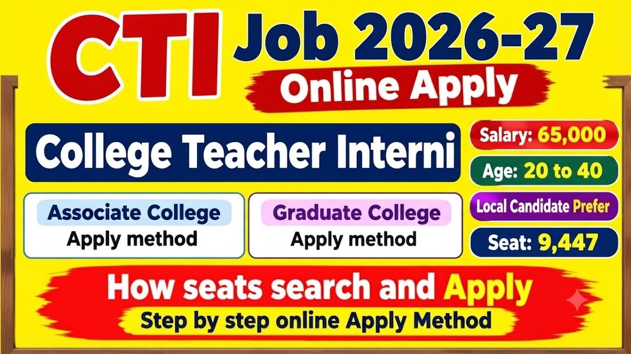 CTI 2026-27 How to Apply | CTI e-Portal Complete Apply Method | New CTI Jobs Step by Step