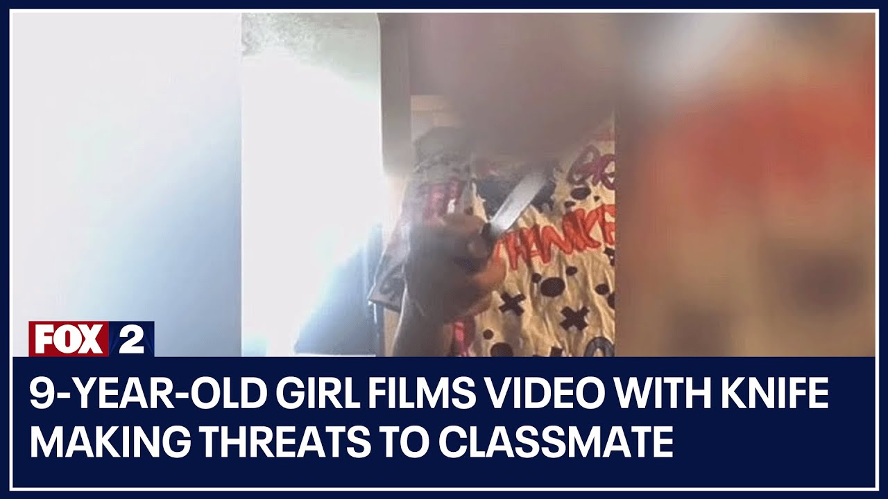 9-year-old girl films video with knife making threats to classmate