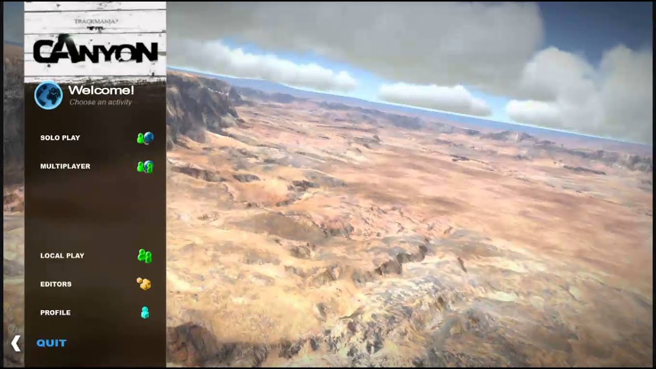 TrackMania 2: Canyon - Main Menu (PC)