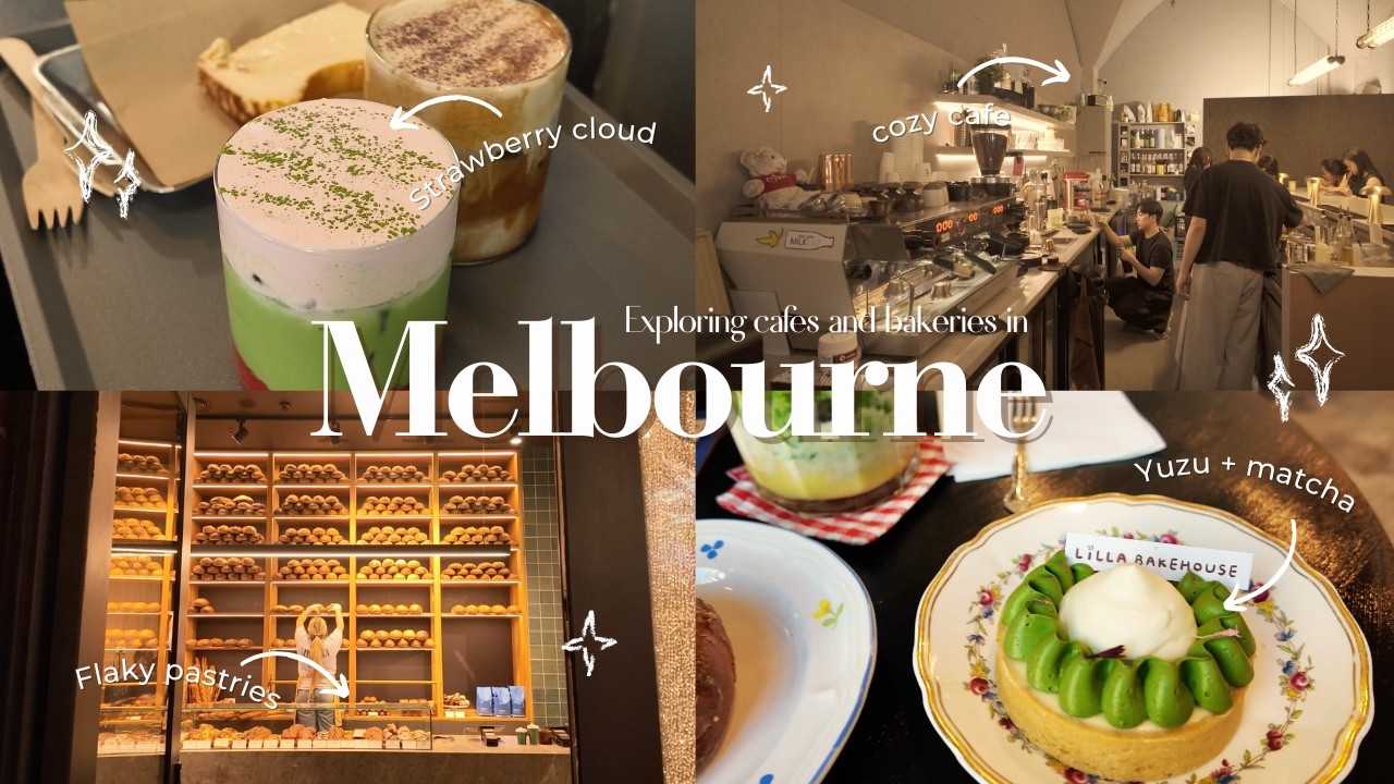 Exploring Cafés & Bakeries in Melbourne 💕 | A Week of Pastries, Matcha & cute Cafés ✨💛