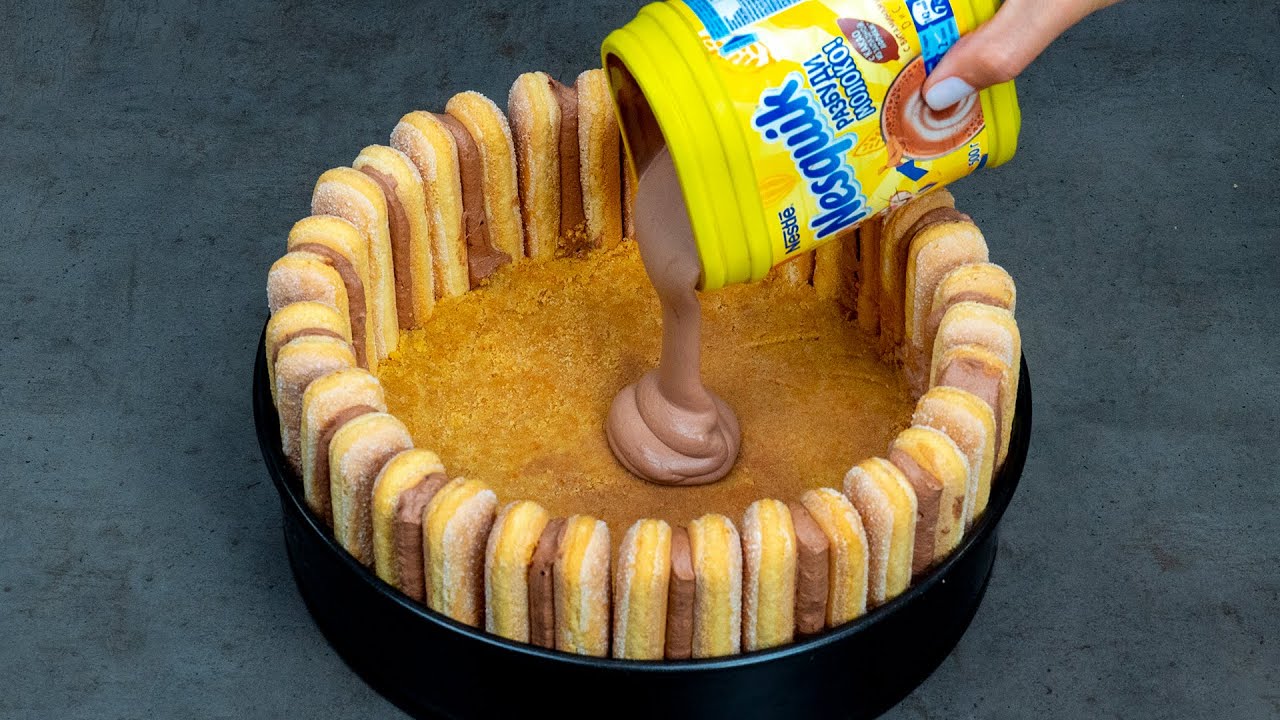 Никто не верит, что я делаю это один! Торт Несквик без выпечки, без желатина!