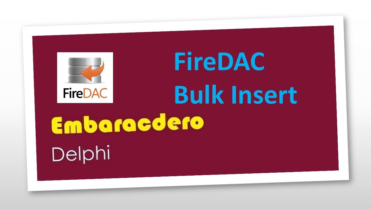 أسرع طريقة لنقل البيانات من FDMemTable  إلى قاعدة البيانات MySQL بطريقة الـ (Bulk Insert) في الدلفي