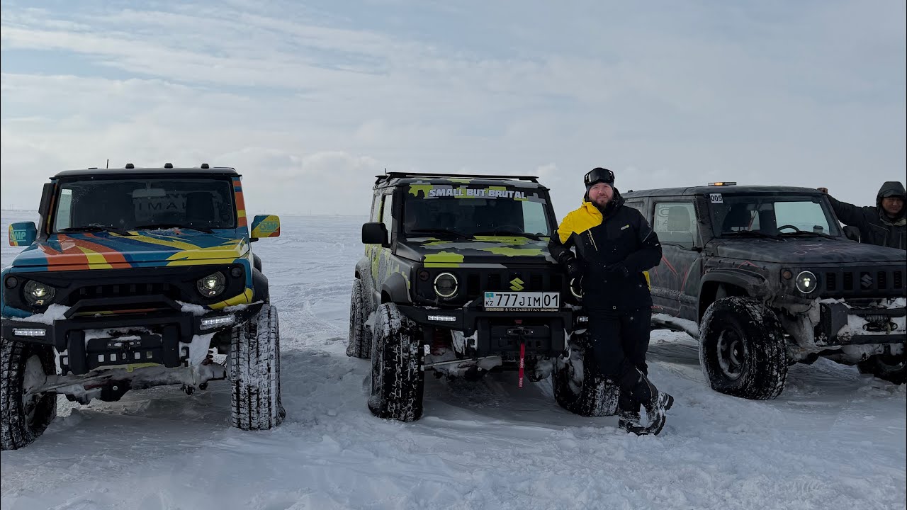Джиперская снежная покатушка в степи!
