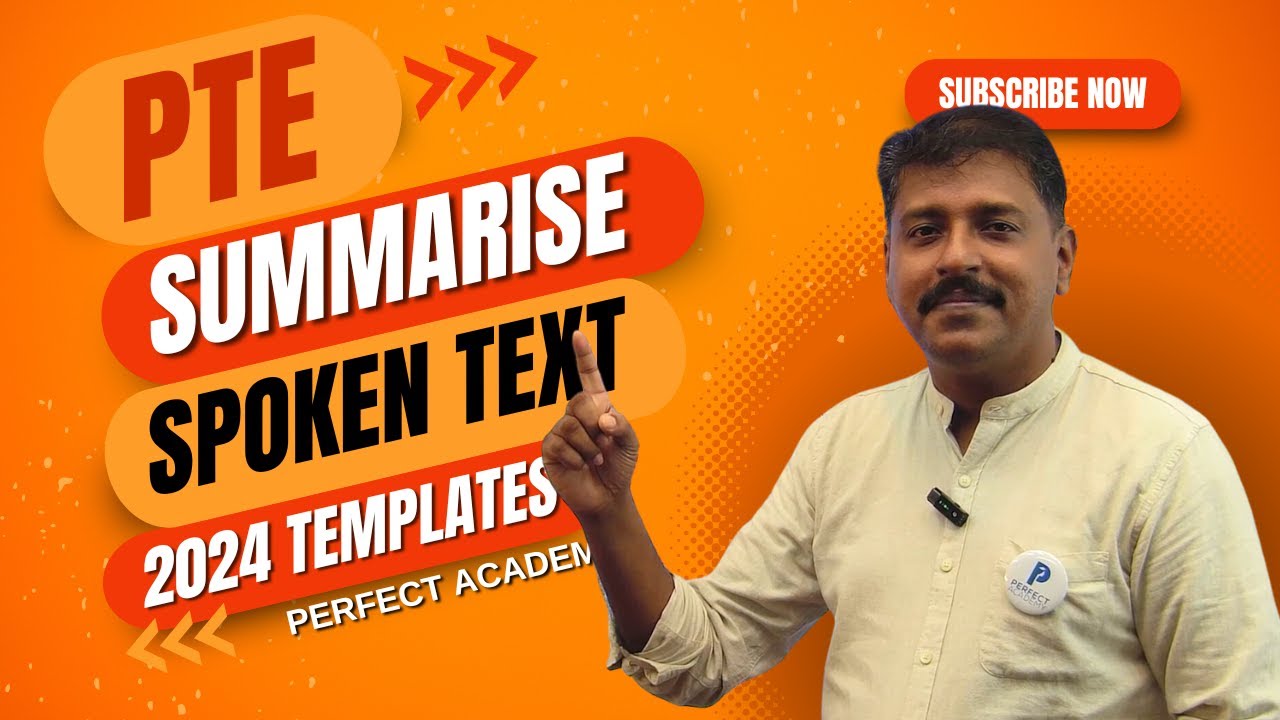 2024 Tips and Template - PTE Summarize Spoken Text | Perfect Academy | Malayalam