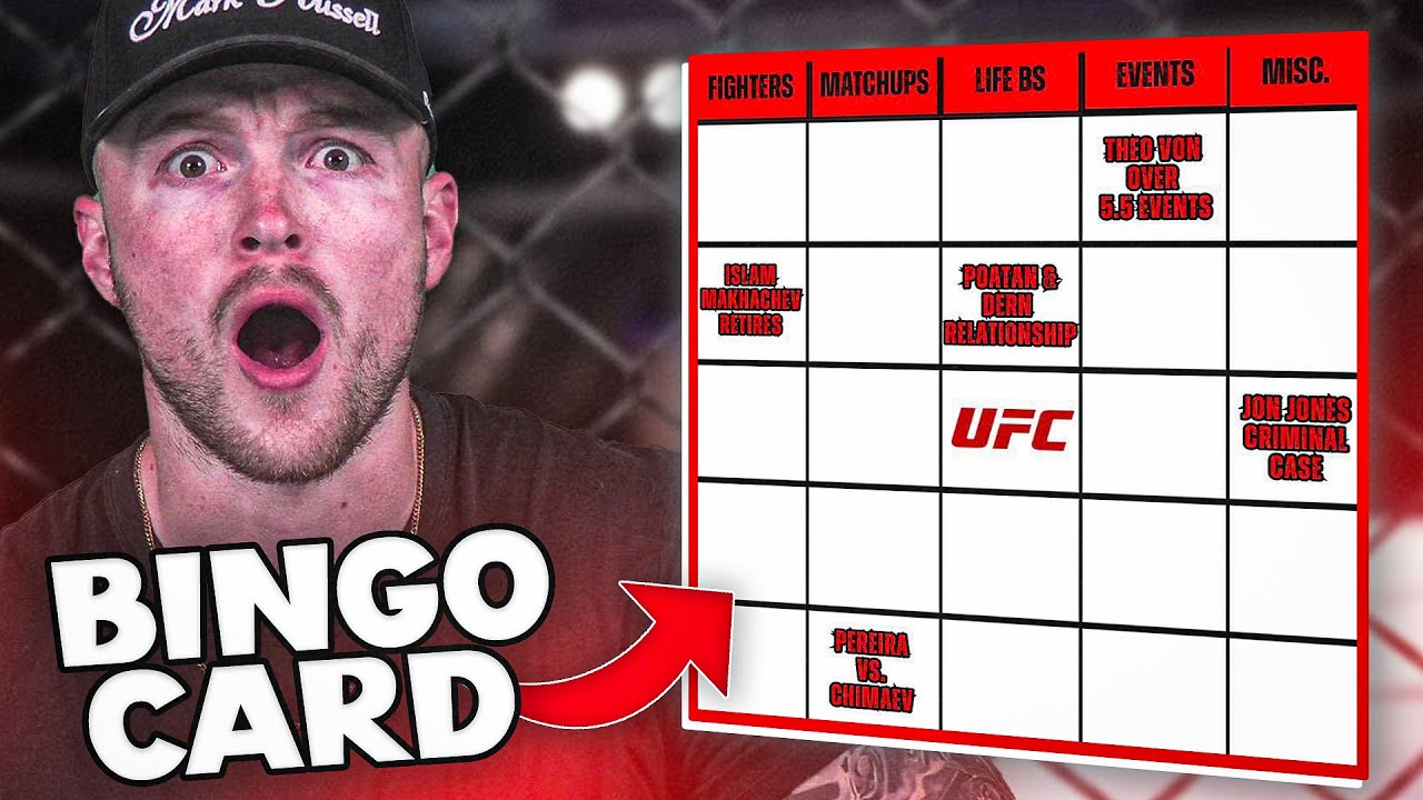 Билет бинго UFC 2026 — 24 смелых прогноза