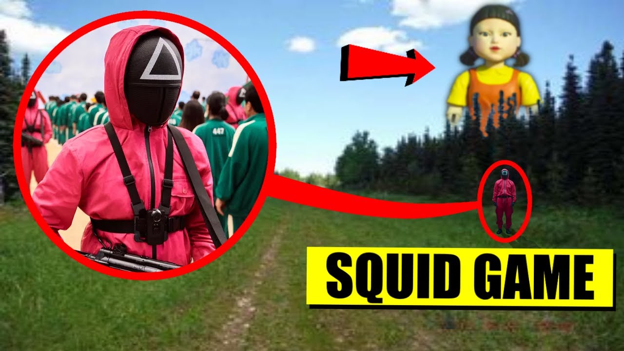 GOPRO CATCHES SQUID GAME GUARD & GIANT DOLL FROM NETFLIX IN REAL LIFE! - SQUID GAME DOLL SIGHTINGS