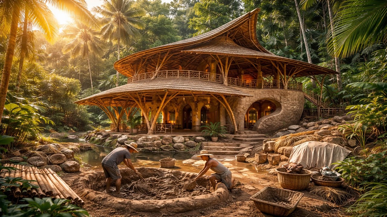 Clay & Bamboo House 🏡🌿 Full Highlights from Start to Finish in 22 Minutes