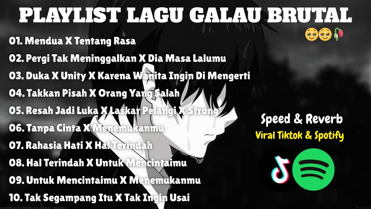 PLAYLIST LAGU GALAU BRUTAL 🥹🥀 | PLAYLIST SAD SONGS HITS SPOTIFY BIKIN NANGIS | Speed up & Reverb Ver