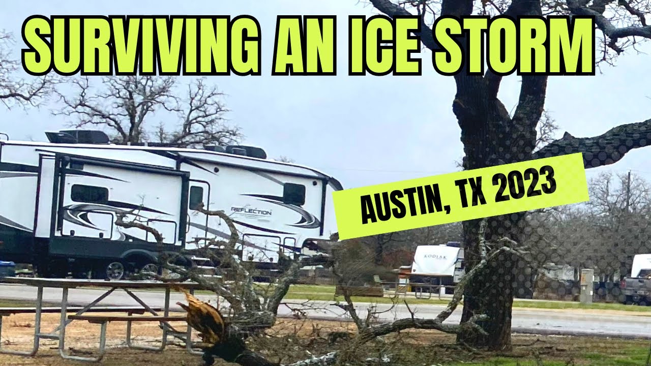 Surviving an ice storm in an RV!  Full time RV life!