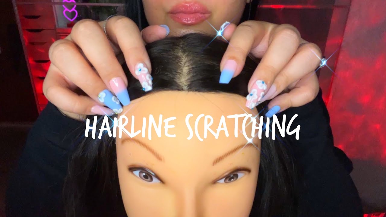 ASMR Hairline Scratching & Hair Play 💆🏻‍♀️❤️
