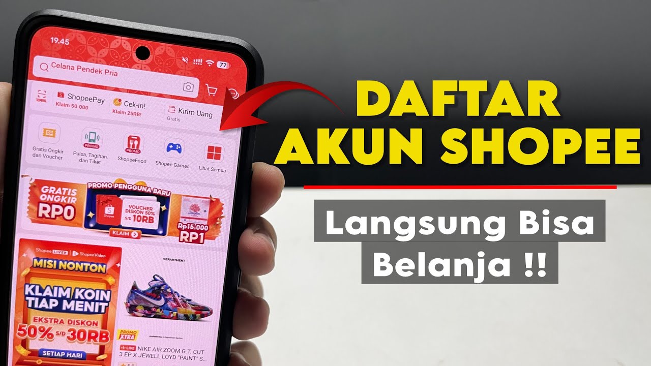 Cara Membuat Akun Shopee Terbaru || Cara Daftar Shopee untuk Pemula