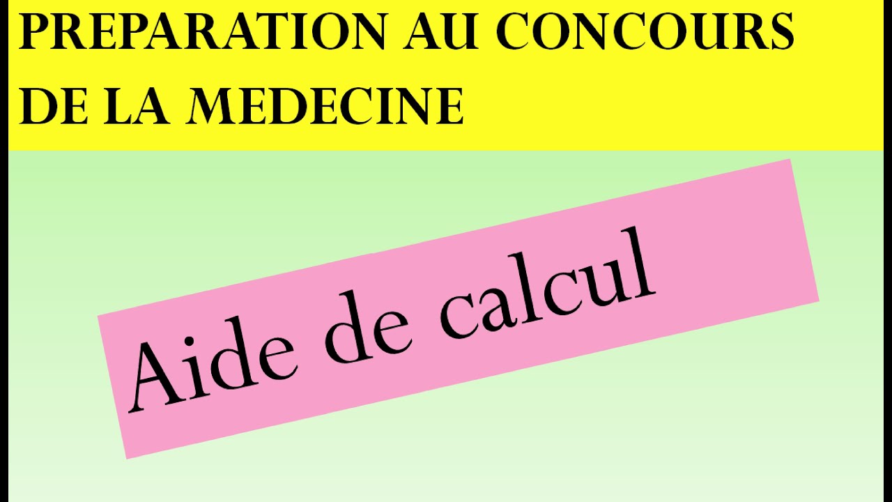 AIDES DE CALCUL