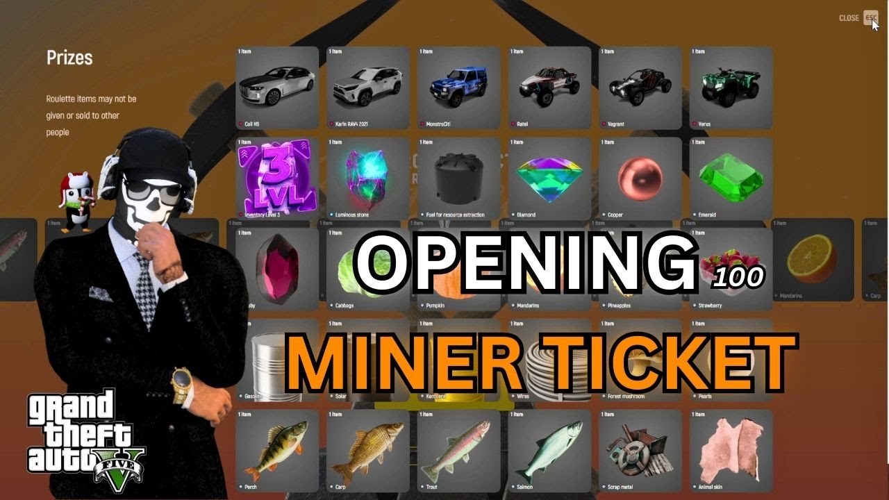 🎁 I Opened 100 Miner Tickets 🎟️ & This Happened… | Grand RP | BAT V GAMERz