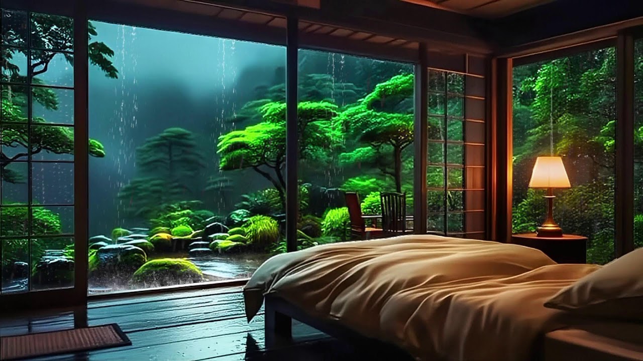 FALL ASLEEP FAST - Peaceful Sleep Music + Insomnia Cure | Gentle Rain & Calm Ambience