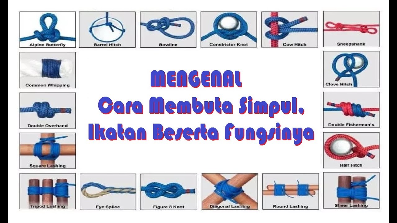 MENGENAL Cara Membuat Simpul, Ikatan & Fungsinya