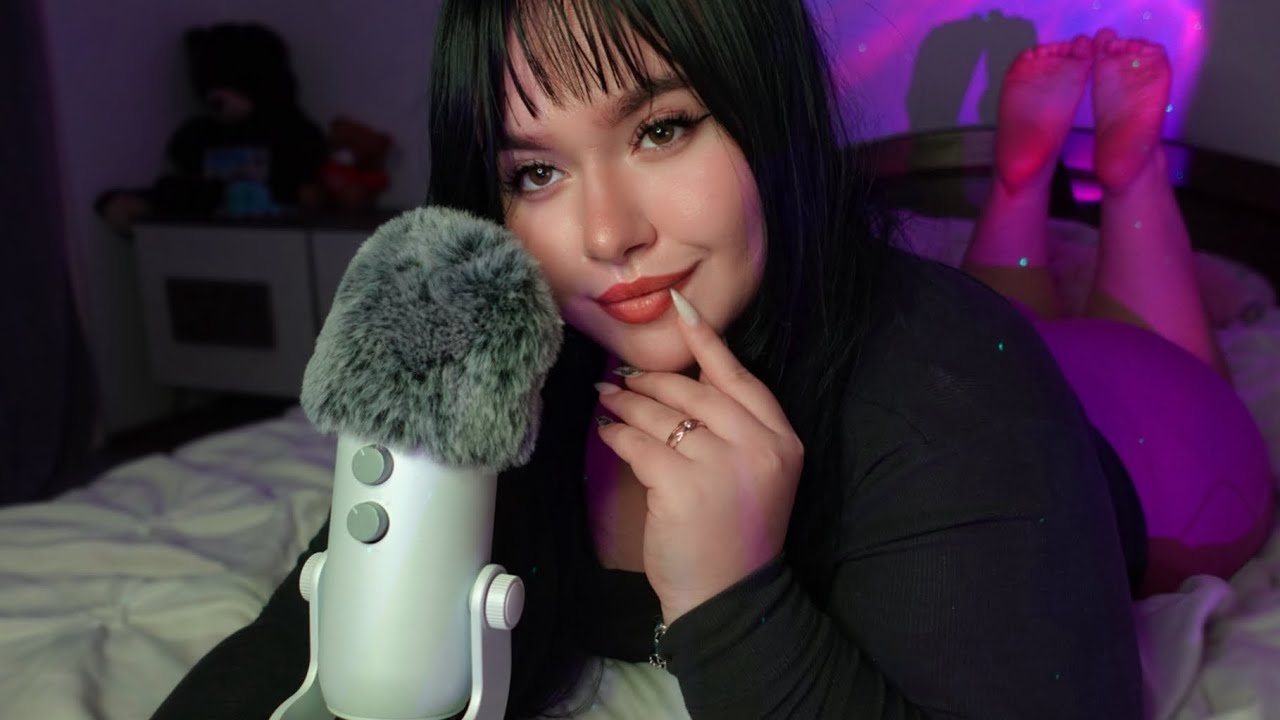 TkTk, clicky mouth sounds, floofy mic cover ASMR for sleep 😴