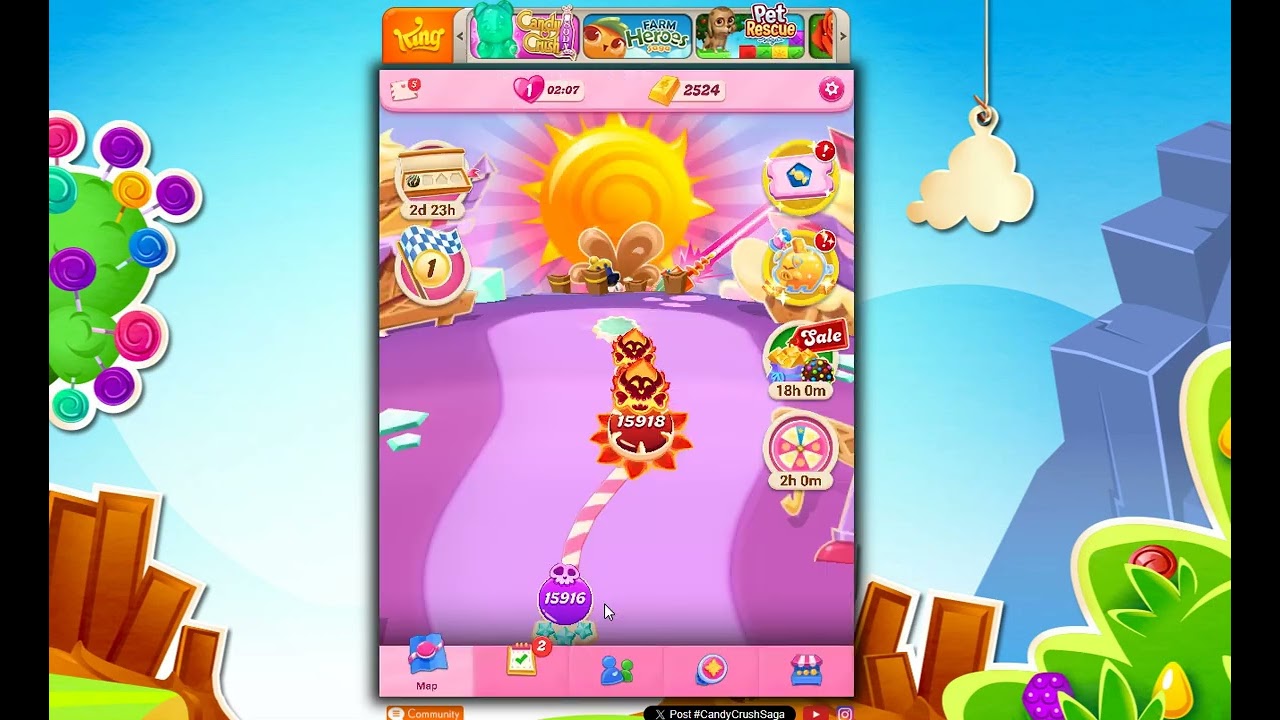 Candy Crush Saga Level 15916、15917、15918 by Funny❣