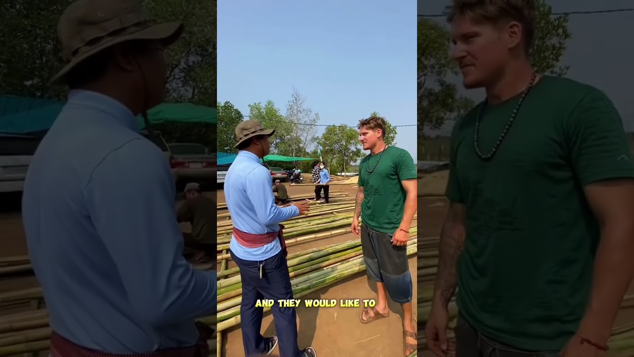 Строительство бамбукового моста через море