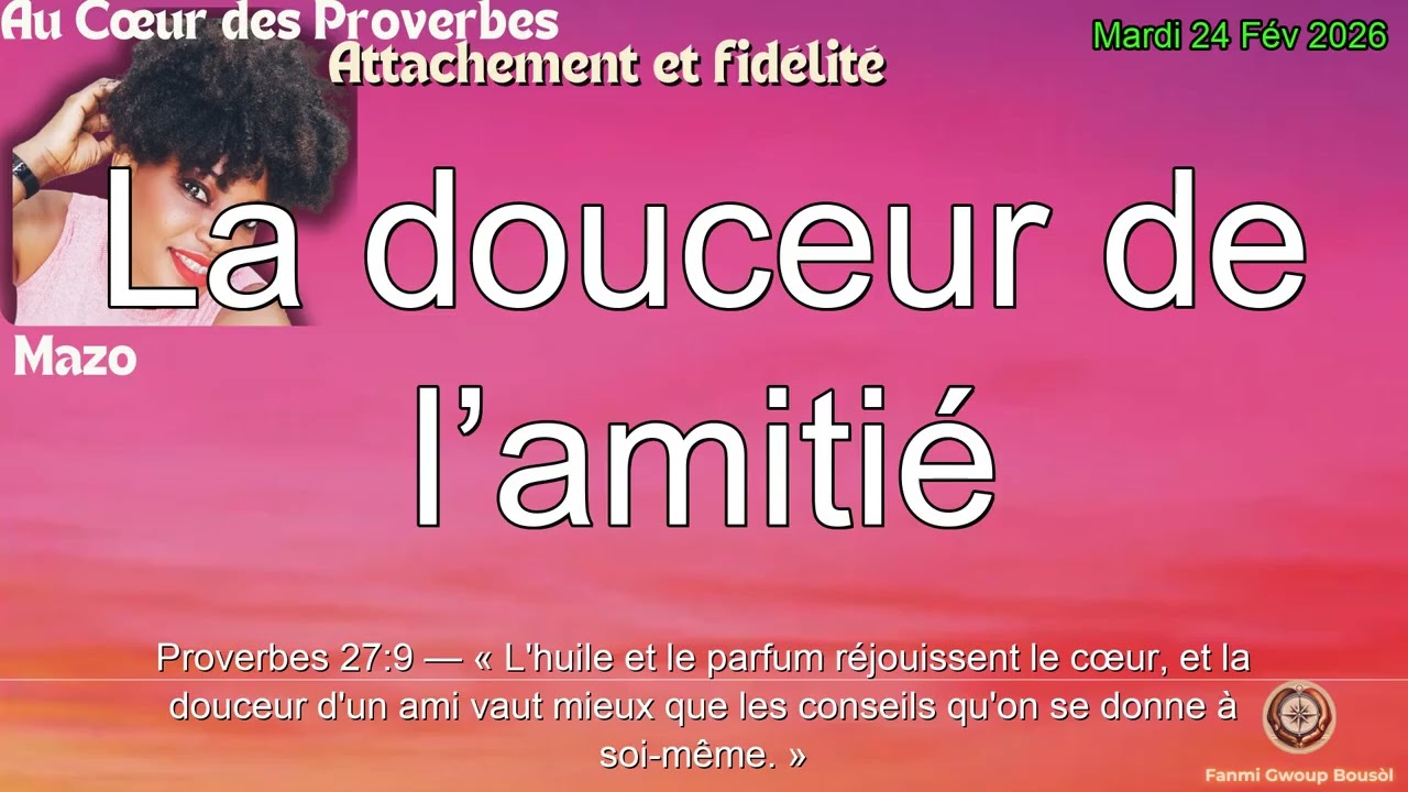 Mazo au cœur des proverbes | Mardi 24 Fév 2026