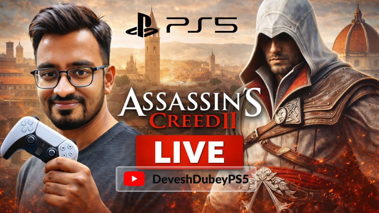 Assassin’s Creed II (2009) LIVE – Ezio Auditore’s Journey Begins | PS5 Gameplay