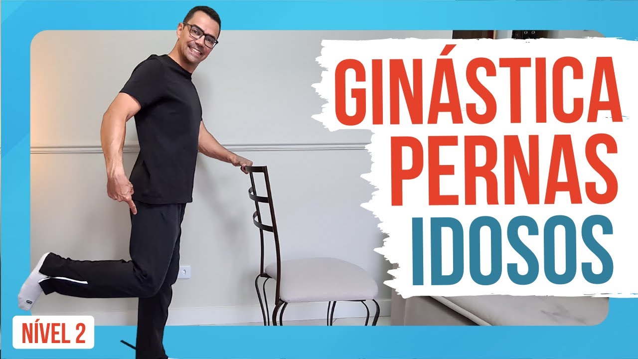 TREINO FÁCIL DE PERNA PARA TERCEIRA IDADE | Fortalecimento pernas | Nível 2 | Exercícios para Idosos