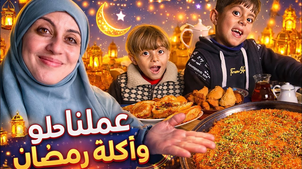 عملنا أحلى حلو وأكلة رمضانية مع الأولاد 😍 النتيجة فاجأتنا!#ramadan #explore 
