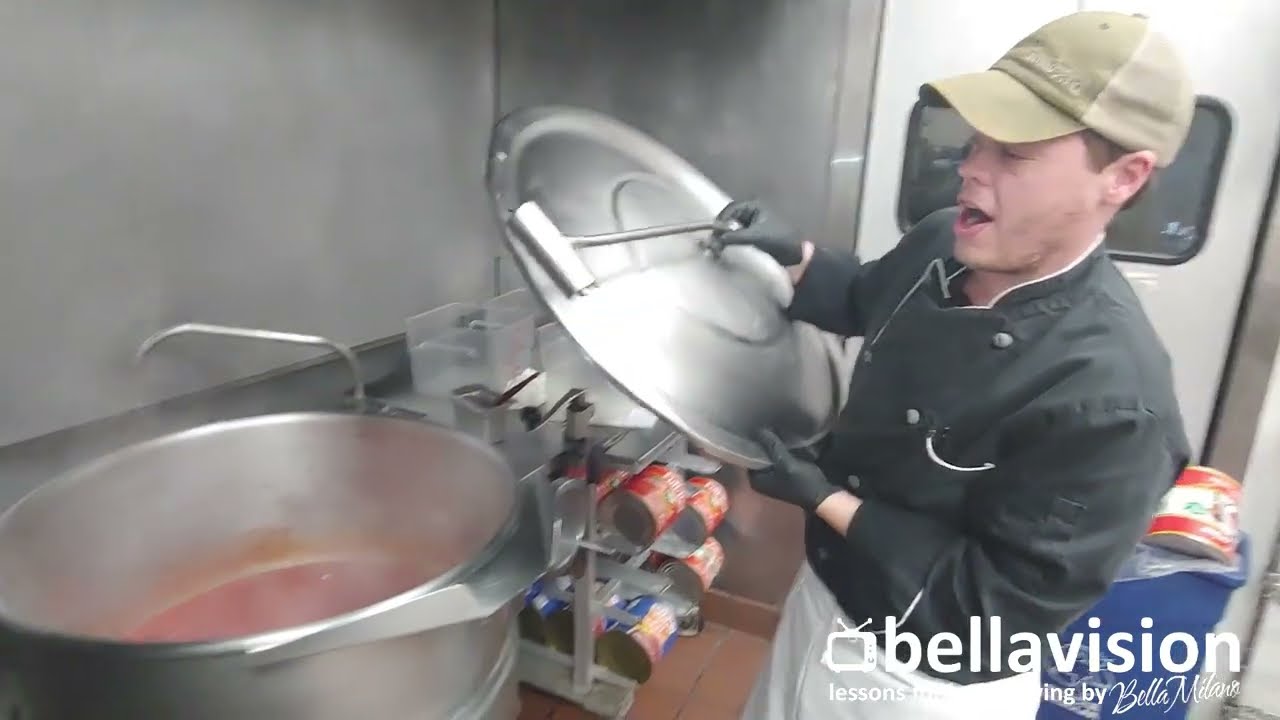 Bella Milano Kitchen - House Made Red Sauce How We Make Gallons Upon Gallons of Red Sauce